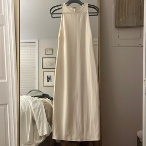 NWT chic white column sleeveless midi dress H&M size small